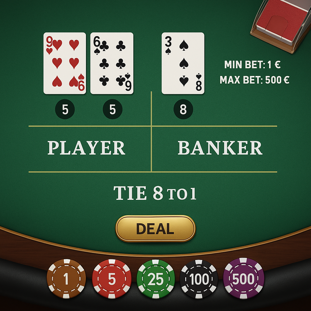 X7Casino - Baccarat Table Game - Play Online